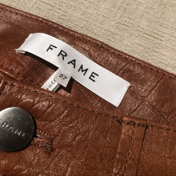 NWOT Frame Le Sylvie Leather pants sz 27 - Picture 9 of 12